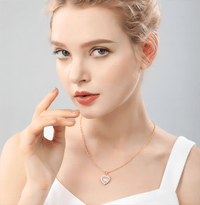 Thumbnail for Swarovski Crystal Heart Pendant Necklace - ArtGalleryZen