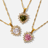 Thumbnail for Swarovski Crystal Heart Pendant Necklace - ArtGalleryZen