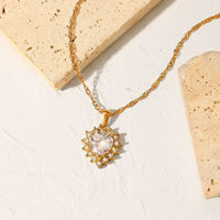 Thumbnail for Swarovski Crystal Heart Pendant Necklace - ArtGalleryZen