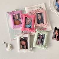 Thumbnail for Sweet Bowknot Fabric Photocard Holder Keychain Kpop Card Display - ArtGalleryZen
