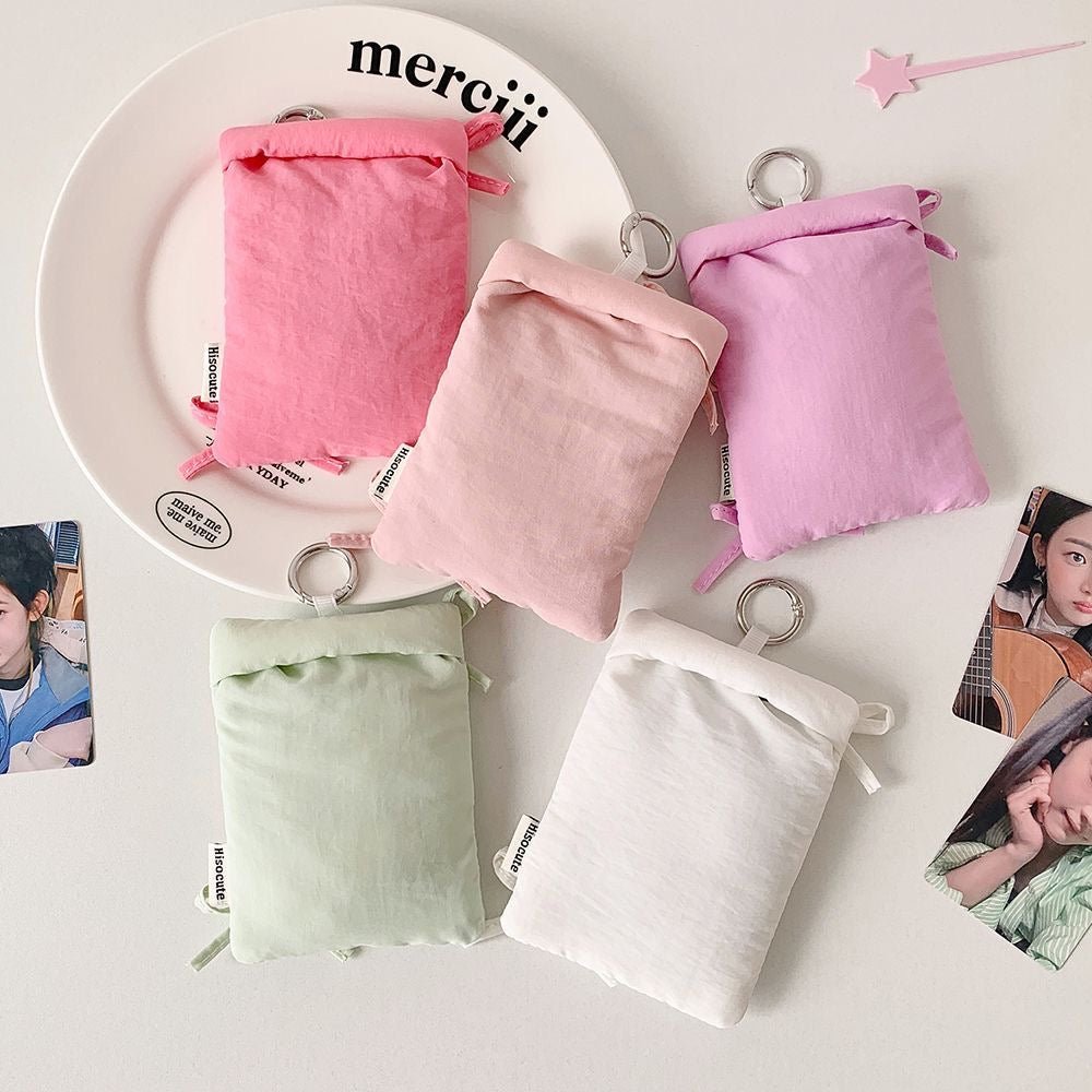 Sweet Bowknot Fabric Photocard Holder Keychain Kpop Card Display - ArtGalleryZen