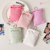 Thumbnail for Sweet Bowknot Fabric Photocard Holder Keychain Kpop Card Display - ArtGalleryZen