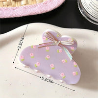 Thumbnail for Sweet Butterfly Floral Ribbon Bowknot Hair Clip Hair Claw - ArtGalleryZen