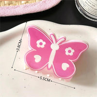 Thumbnail for Sweet Butterfly Floral Ribbon Bowknot Hair Clip Hair Claw - ArtGalleryZen