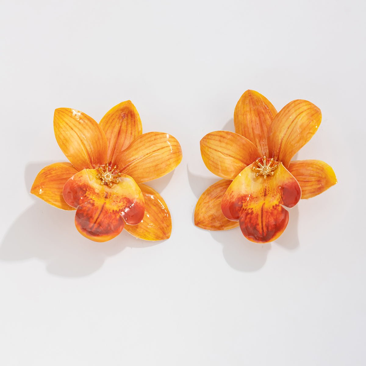 Sweet Butterfly Orchid Flower Stud Earrings - ArtGalleryZen