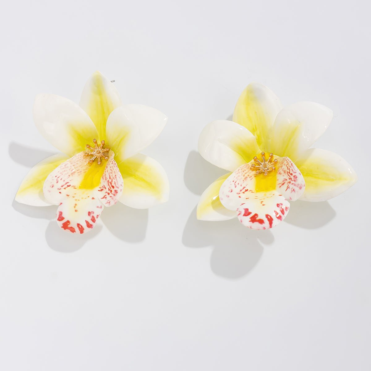 Sweet Butterfly Orchid Flower Stud Earrings - ArtGalleryZen