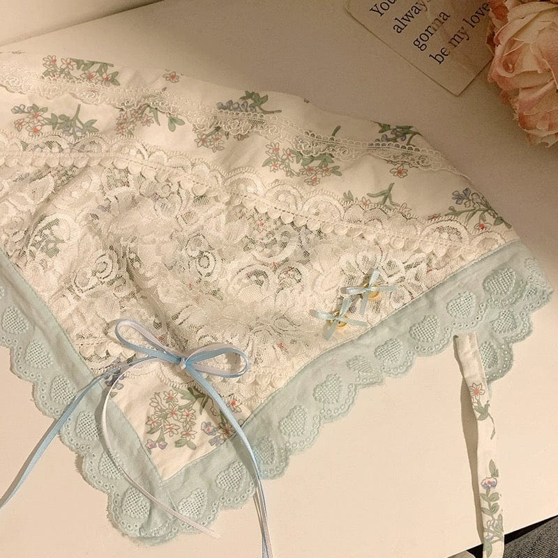 Sweet Colorful Floral Lace Ribbon Bowknot Hair Band Hair Scarf - ArtGalleryZen