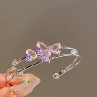 Thumbnail for Sweet CZ Inlaid Butterfly Lucky Clover Sunflower Open Bangle Bracelet - ArtGalleryZen