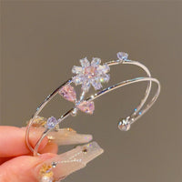 Thumbnail for Sweet CZ Inlaid Butterfly Lucky Clover Sunflower Open Bangle Bracelet - ArtGalleryZen