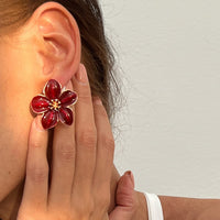 Thumbnail for Sweet Enamel Flower Earrings - ArtGalleryZen
