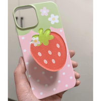 Thumbnail for Sweet Glitter Strawberry Narutomaki Phone Stand iPhone Case - ArtGalleryZen