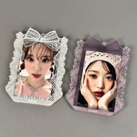 Thumbnail for Sweet Lace Bowknot Kpop Acrylic Photocard Holder - ArtGalleryZen