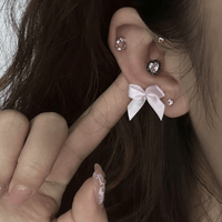 Thumbnail for Sweet Pink Ribbon Bowknot Earrings - ArtGalleryZen