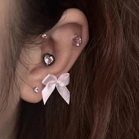Thumbnail for Sweet Pink Ribbon Bowknot Earrings - ArtGalleryZen