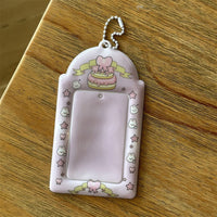 Thumbnail for Sweet Strawberry Cake Pudding Kpop Keychain Photocard Holder - ArtGalleryZen