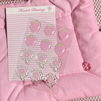 Thumbnail for Sweet Strawberry Clover Cream Narutomaki Crystal 3D DIY Decoration Stickers - ArtGalleryZen