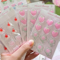 Thumbnail for Sweet Strawberry Clover Cream Narutomaki Crystal 3D DIY Decoration Stickers - ArtGalleryZen