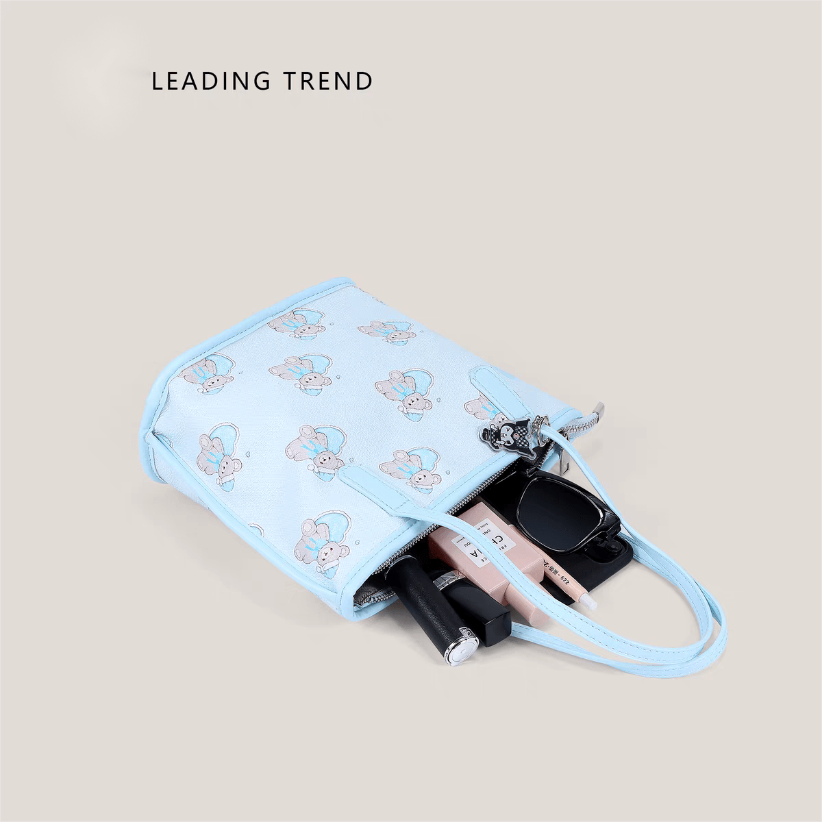 Teddy Bear PU Leather Bag - ArtGalleryZen