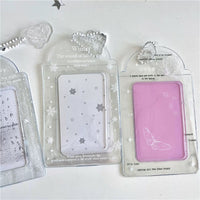 Thumbnail for Transparent Lucky Clover Winter Snow Kpop Keychain Photocard Holder - ArtGalleryZen