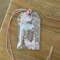 Thumbnail for Transparent Sakura Cherry Blossom Photocard Holder Keychain Kpop - ArtGalleryZen