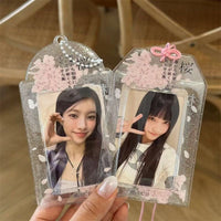 Thumbnail for Transparent Sakura Cherry Blossom Photocard Holder Keychain Kpop - ArtGalleryZen