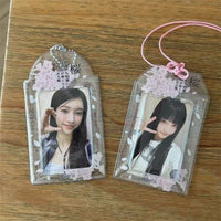 Thumbnail for Transparent Sakura Cherry Blossom Photocard Holder Keychain Kpop - ArtGalleryZen