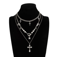 Thumbnail for Trendy 3pcs Toggle Clasp Cross Star Pendant Necklace Set - ArtGalleryZen
