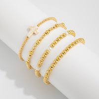 Thumbnail for Trendy 4pcs Cross Charm Ball Chain Bracelet Set - ArtGalleryZen