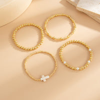 Thumbnail for Trendy 4pcs Cross Charm Ball Chain Bracelet Set - ArtGalleryZen