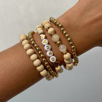 Thumbnail for Trendy 5pcs Letter Wood Beaded Mother's Day Bracelet Set - ArtGalleryZen