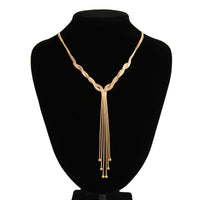 Thumbnail for Trendy Ball Tassel Cross Snake Chain Y Necklace - ArtGalleryZen