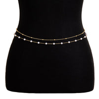 Thumbnail for Trendy Boho Layered Pearl Saturn Belly Chain Set - ArtGalleryZen