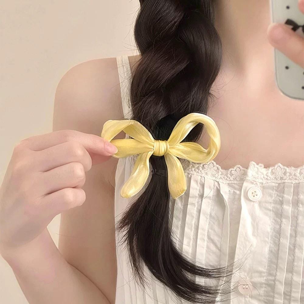 Trendy Chiffon Bowknot Hair Clip - ArtGalleryZen