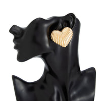 Thumbnail for Trendy Chunky Heart Stud Earrings - ArtGalleryZen