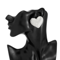 Thumbnail for Trendy Chunky Heart Stud Earrings - ArtGalleryZen