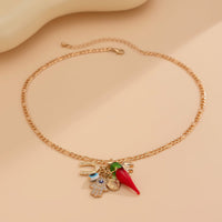 Thumbnail for Trendy Glass Chili Evil Eye Lucky Horseshoe Pendant Necklace - ArtGalleryZen