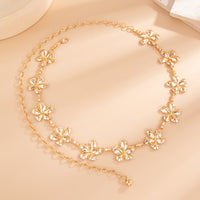 Thumbnail for Trendy Gold Plated Flower Waist Chain - ArtGalleryZen
