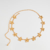 Thumbnail for Trendy Gold Plated Flower Waist Chain - ArtGalleryZen