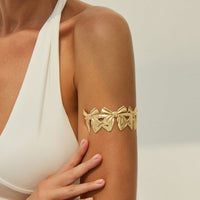 Thumbnail for Trendy Gold Silver Plated Bowknot Arm Cuff - ArtGalleryZen