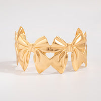 Thumbnail for Trendy Gold Silver Plated Bowknot Arm Cuff - ArtGalleryZen