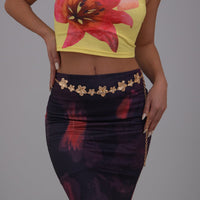 Thumbnail for Trendy Gold Silver Plated Flower Waist Chain - ArtGalleryZen