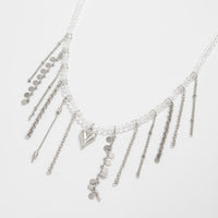 Thumbnail for Trendy Heart Chain Tassel Crystal Choker Necklace - ArtGalleryZen