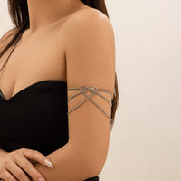 Thumbnail for Trendy Hollow Star Layering Curb Arm Chain - ArtGalleryZen