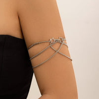 Thumbnail for Trendy Hollow Star Layering Curb Arm Chain - ArtGalleryZen