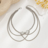 Thumbnail for Trendy Hollow Star Layering Curb Arm Chain - ArtGalleryZen