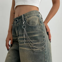 Thumbnail for Trendy Layered Hollow Cross Pendant Trouser Chain - ArtGalleryZen