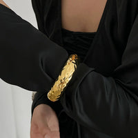 Thumbnail for Trendy Metallic Textured Bangle Bracelet - ArtGalleryZen