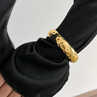 Thumbnail for Trendy Metallic Textured Bangle Bracelet - ArtGalleryZen