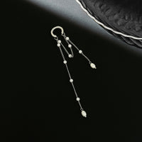 Thumbnail for Trendy Pearl Long Chain Tassel Ear Cuff Earring - ArtGalleryZen