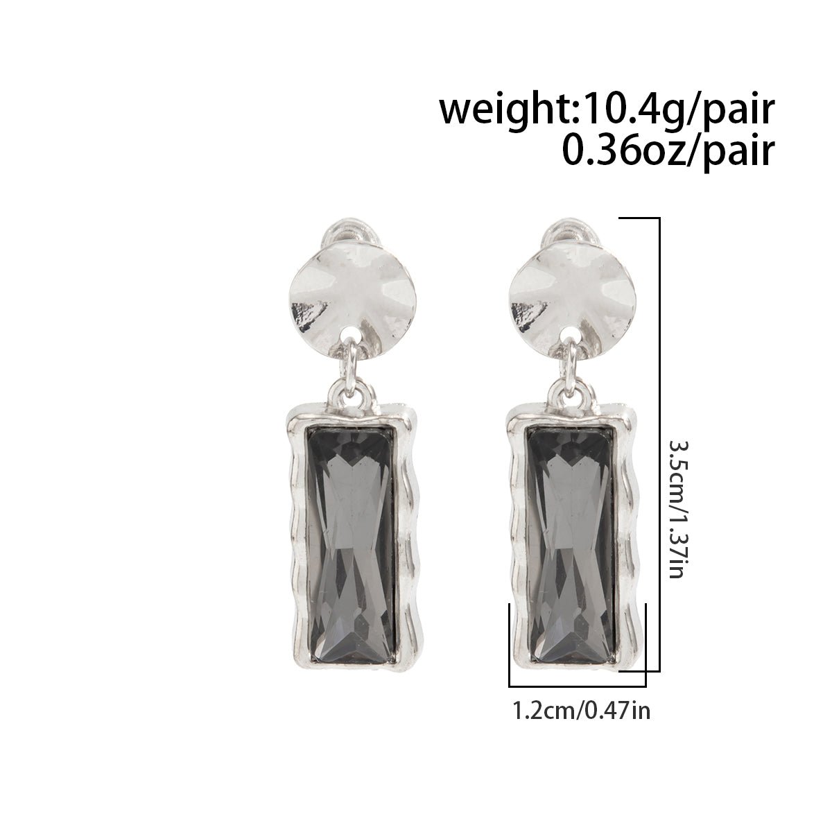 Trendy Rhinestone Dangle Earrings - ArtGalleryZen